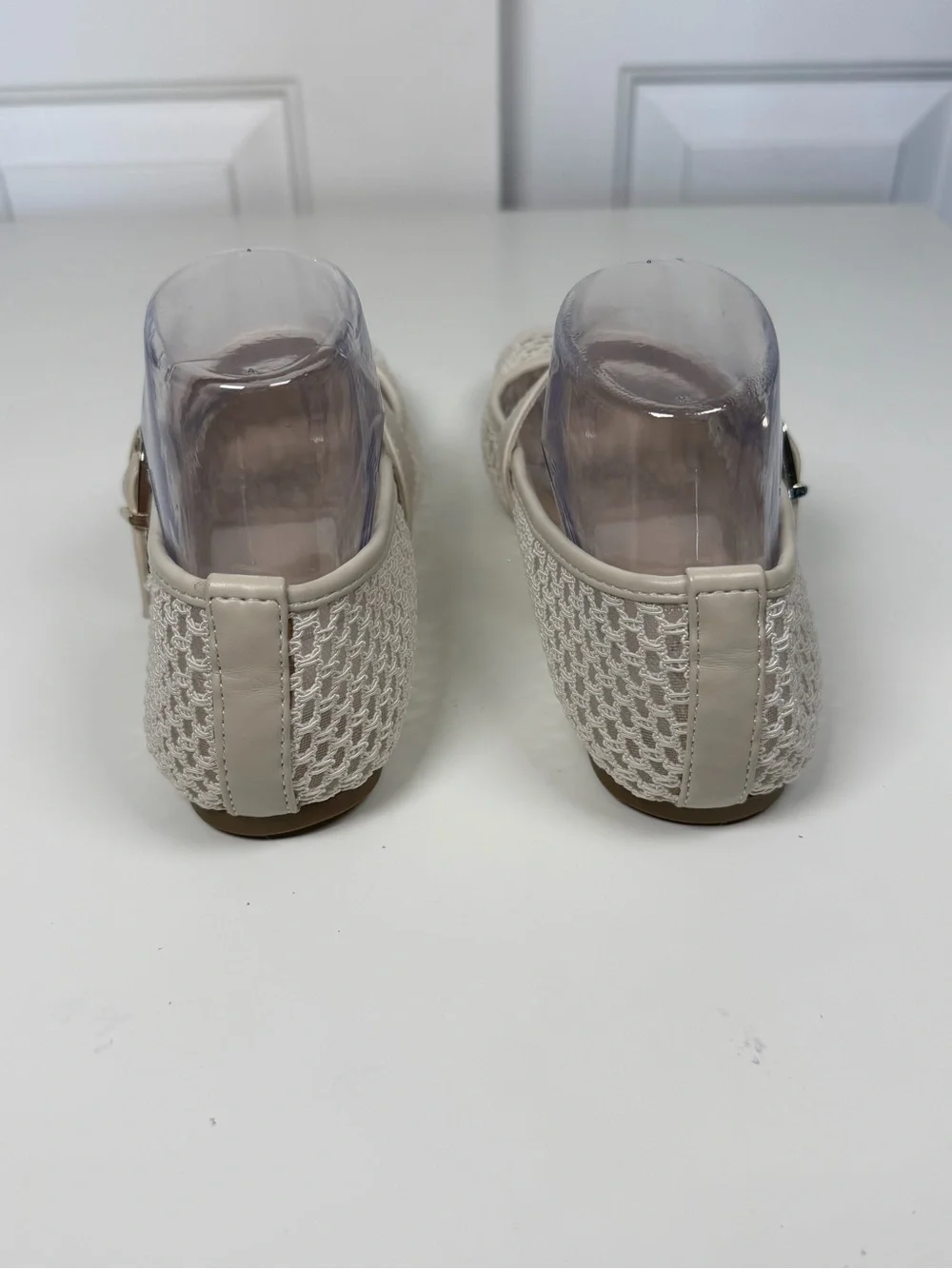 Madden‎ Girl Women's Beige Woven Buckle Mary Jane Flats Size 8
